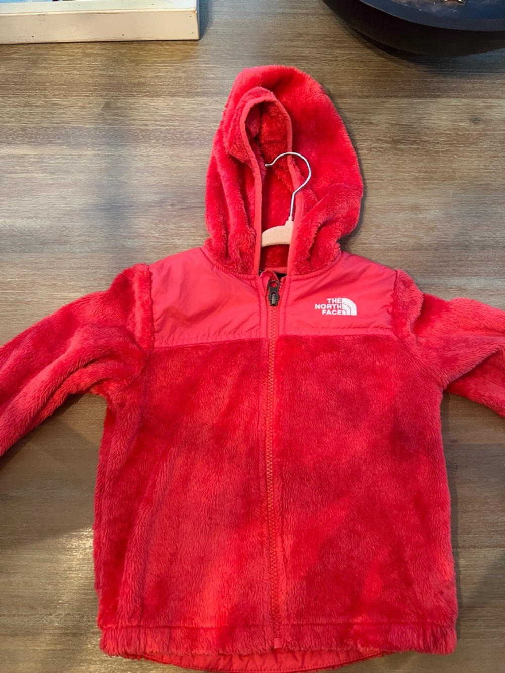 The North Face Kids Red Fleece Puffer Hoodie